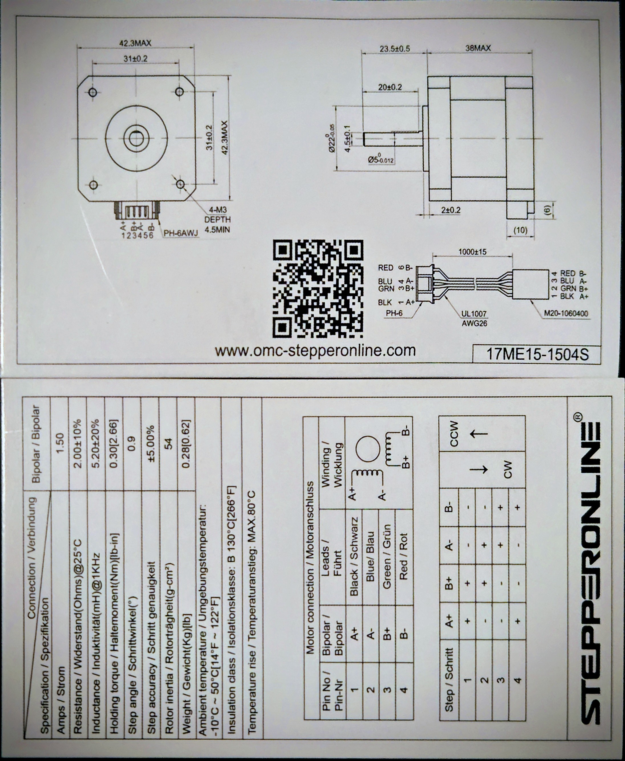 Stepper Online Data Sheet